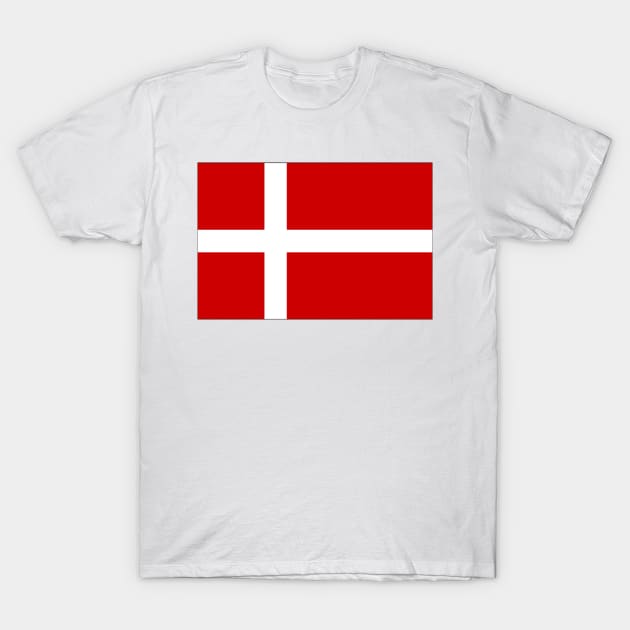 Flag of Denmark T-Shirt by gold package